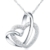 925 Sterling Silber Doppel liebe Herzen Halskette mit 45cm sterling Silber kette Schmuck -