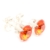 925 Sterling Silber Ohrstecker Ohrringe handgefertigt mit funkelnden Hyacinth Orange Kristall aus SWAROVSKI®. - 