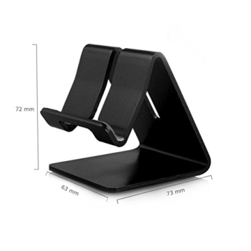 Alienwork Tablet Ständer für 4-12 Zoll Smartphone/Tablet Ständer Stand Halter Halterung Aluminium schwarz AD401F-02 - 