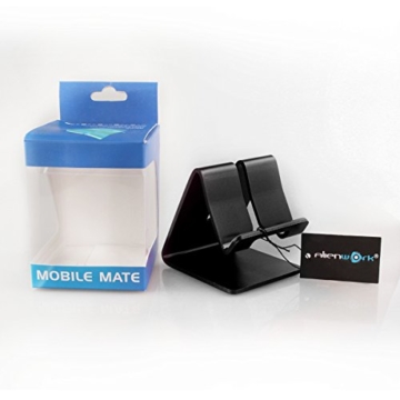 Alienwork Tablet Ständer für 4-12 Zoll Smartphone/Tablet Ständer Stand Halter Halterung Aluminium schwarz AD401F-02 - 