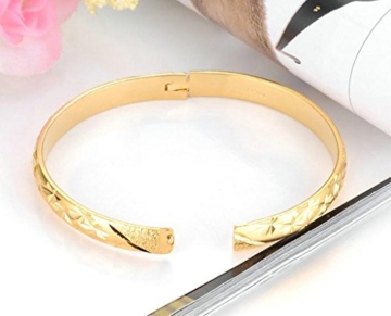 AnaZoz Modeschmuck Aramband 18K Gold Plattiert Armreifen für Damen Frauen - 