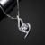B.Catcher Damen Kette Twist mit Herz Set 925 Sterling Silber Zirkonia Halskette Anhänger mit Etui Schmuck Geschenk - 