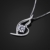 B.Catcher Damen Kette Twist mit Herz Set 925 Sterling Silber Zirkonia Halskette Anhänger mit Etui Schmuck Geschenk - 