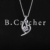 B.Catcher Damen Kette Twist mit Herz Set 925 Sterling Silber Zirkonia Halskette Anhänger mit Etui Schmuck Geschenk - 