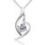 B.Catcher Damen Kette Twist mit Herz Set 925 Sterling Silber Zirkonia Halskette Anhänger mit Etui Schmuck Geschenk -