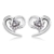 B.Catcher Damen Ohrringe Set mit Herz Ohrstecker Basic 925 Sterling Silber Zirkonia mit Etui damen Schmuck - 