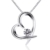 B.Catcher Kette Damen 925 Sterling Silber Zirkonia mit Lebhaft Herz Halskette mit Etui -