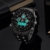 BINZI Herren uhren Wasserdichte Militär Armbanduhr Sport-Uhren Digitaluhr Luxus-LED-Licht Dual-Display mit schwarzem Silikonband - 