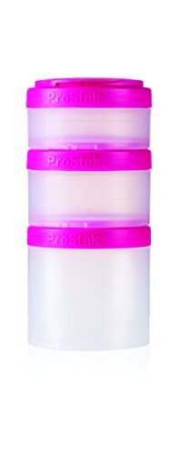 BlenderBottle ProStak Expansion Pak 3 Container (250ml, 150ml und 100ml) inklusive 1. Pillenfach - pink transparent, 1er Pack (1 x 165 g) -