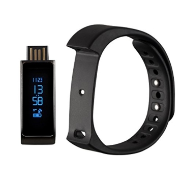 Bluetooth Fitness Tracker, Omorc Sport Armband I5 Plus SmartWatch OLED Uhr Aktivitätstracker smart bracelet mit Schlafmonitor, Schrittzähler, Kalorienzähler, SMS Anrufe Reminder für iPhone Samsung iOS und Android Smartphones – Schwarz - 