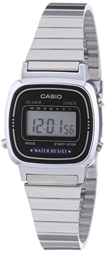Casio Collection – Damen-Armbanduhr mit Digital-Display und Edelstahlarmband – LA670WEA-1EF -