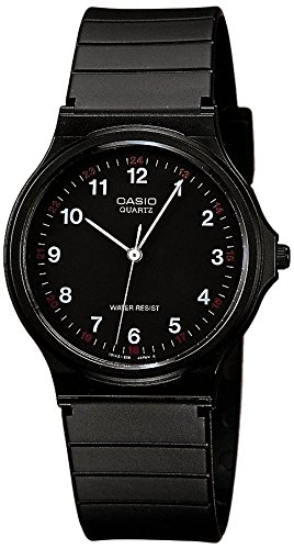 Casio Collection – Unisex-Armbanduhr mit Analog-Display und Resin-Armband – MQ-24-1BLLGF -
