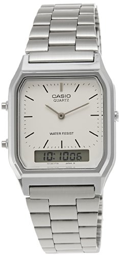 Casio Collection – Unisex-Armbanduhr mit Analog/Digital-Display und Edelstahlarmband – AQ-230A-7DMQYES -
