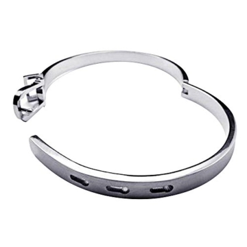 Contever® klassischen 316L Edelstahl Gürtelschnalle Armband Armreifen Armschmuck für Frau - Silber - 