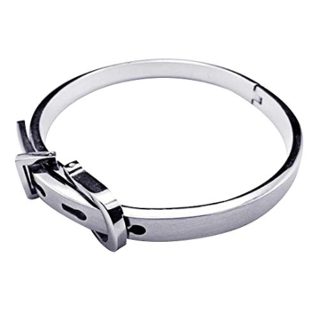 Contever® klassischen 316L Edelstahl Gürtelschnalle Armband Armreifen Armschmuck für Frau - Silber - 