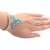 Contever® Vintage Armbänder Armreif Bracelet Harness Link mit Ring für Frauen (See-Blau) -