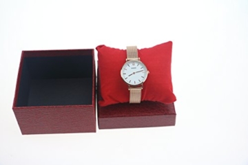 Damen Armbanduhr Analog Quarz Wasserdicht Edelstahl Silber Uhren für Frauen,Damen Roségold Uhr - 