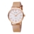 Damen-Armbanduhr - VOEONS - Minimalismus Leder Braun/Rosegold Damen Uhren E1078M - 