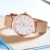 Damen-Armbanduhr - VOEONS - Minimalismus Leder Braun/Rosegold Damen Uhren E1078M - 