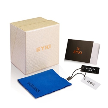 Damen-Armbanduhr - VOEONS - Minimalismus Leder Braun/Rosegold Damen Uhren E1078M - 