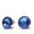 DAMEN-OHRRING. VINTAGE SAPPHIRE SWAROVSKI KRISTALLE. 925 SILBER OHRSTECKER. SCHMUCK-GESCHENK-BOX. -