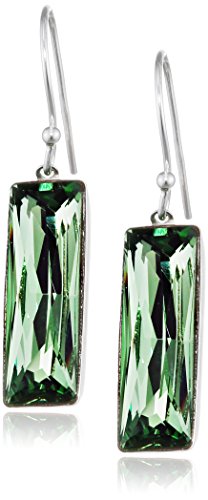 Elements Damen-Ohrhänger 925 Sterling Silber Swarovski-Kristall grün E4578G -
