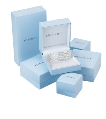 Elements Damen-Ohrstecker 925 Sterling Silber Kristall weiß E4091W - 