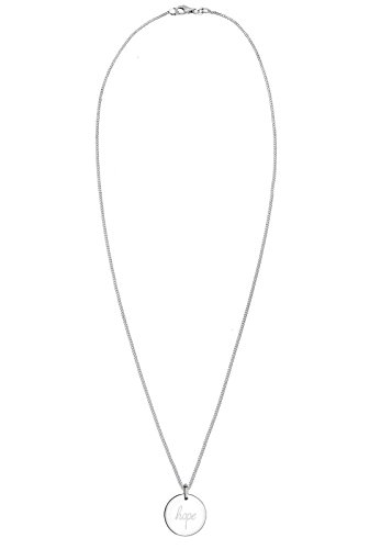 Elli Damen-Kette mit Anhänger Statement-Schriftzug HOPE 925 Silber 45 cm - 