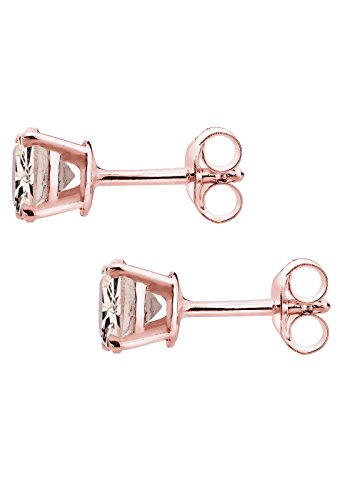 Elli Damen-Ohrstecker Roségold Swarovski Kristalle 925 Silber Swarovski Kristall rosa Brillantschliff - 