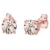 Elli Damen-Ohrstecker Roségold Swarovski Kristalle 925 Silber Swarovski Kristall rosa Brillantschliff -