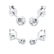 Elli Damen-Ohrstecker-Set Basic 925 Sterlingsilber mit Kristallen von Swarovski -