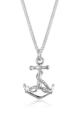 Elli Halskette Anker Symbol Maritim See 925 Sterling Silber 45cm -