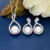 EVER FAITH® Damen 925 Sterling Silber CZ Süßwasser kultiviert Perle 8 Unendlichkeit Halskette Ohrringe Set - 