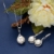 EVER FAITH® Lady 925 Sterling Silber Süßwasser kultivierte Perle Elegant Tropfen Halskette Ohrringe Set - 