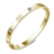 findout Damen 14K Roségold vergoldet Titan Stahl Ewigkeit Ring Armband, Frauen Mädchen, (f1393) (yellow gold plated) -