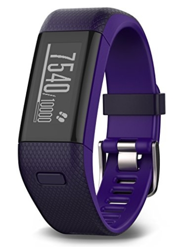 Garmin vívosmart HR+ Fitness-Tracker - GPS-fähig, Herzfrequenzmessung am Handgelenk, Smart Notifications Purple, M - L, 010-01955-31 - 