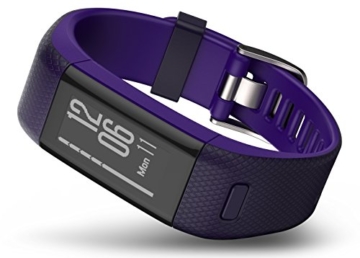 Garmin vívosmart HR+ Fitness-Tracker - GPS-fähig, Herzfrequenzmessung am Handgelenk, Smart Notifications Purple, M - L, 010-01955-31 - 