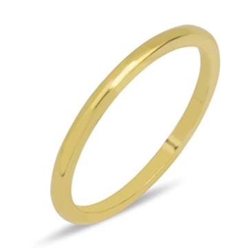 Goldring 585 Gold Massiv Gelbgold 14 Karat Damen Bandring - Ring - Vorsteckring ohne Stein Gr 48 bis 62 1,5mm - 