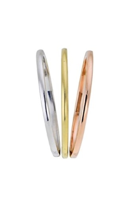 Goldring 585 Gold Massiv Gelbgold - Weißgold - Rosegold 14 Karat Damen Bandring - Ring - Vorsteckring ohne Stein Gr 48 bis 62 1,5mm -