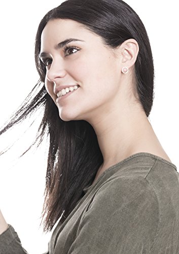 Happiness Boutique Damen Offen Kreis Ohrstecker Rosegold | Kleine Runde Ohrringe aus Titan mit Rosegold Überzogen Minimalist Design - 