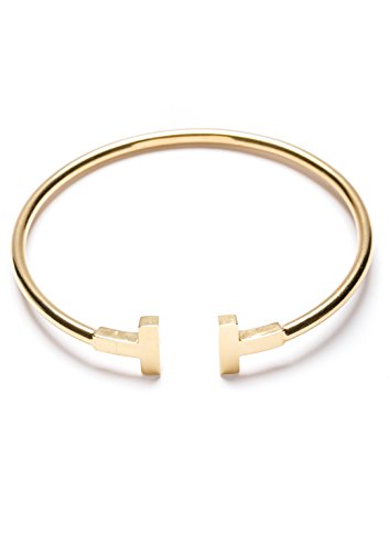 Happiness Boutique Damen Offener Armreif Gold Titan | Armband Minimalist Armschmuck für Frauen -