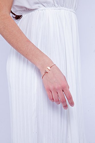 Happiness Boutique Damen Offener Armreif Rosegold Titan | Armband Minimalist Armschmuck für Frauen - 