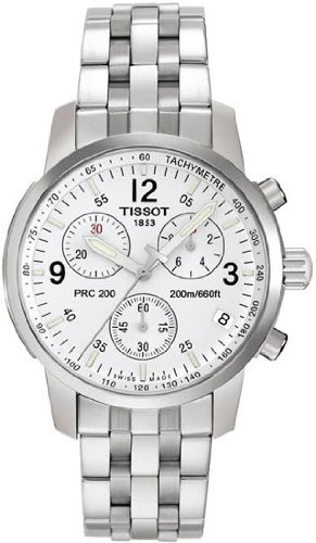 Herren Armbanduhr Tissot t17158632 T-Sport T-Sport PRC200 Chronograph Weiß Zifferblatt -