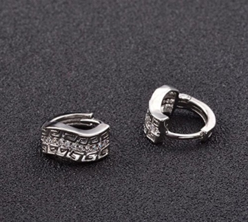 hosaire 1 Paar Fashion Charm Diamant Ohrringe Silber Schmuck Ohrringe Ohrstecker für Frauen Mädchen Geschenk - 