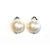 Idin Ohrclips - Weiße Perlen aus Kunstharz (ca. 15 x 15 mm) -