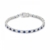 Isady - Kate – Stil Kate Middleton – Damen Armband - Armreif - 14 Karat (585) Weißgold platiert – Zirkonium Blau und Transparent -