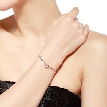 J.SHINE Schmuck Damen Armband Set Engelsflügel Herz Basic 925 Sterling Silber Zirkonia mit Etui - 