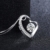 J.Vénus Damen Schmuck, Halskette Silber mit Herz Anhänger 925 Sterling Silber Zirkonia 45cm / Kette, Schmuck mit Etui (ewige Liebe - weiß) - 