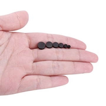 Jstyle 6 Paare Edelstahl mini Ohrstecker allergiefrei schwarze Ohrringe für Männer Frauen Durchmesser 3-8mm - 