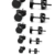 Jstyle 6 Paare Edelstahl mini Ohrstecker allergiefrei schwarze Ohrringe für Männer Frauen Durchmesser 3-8mm -